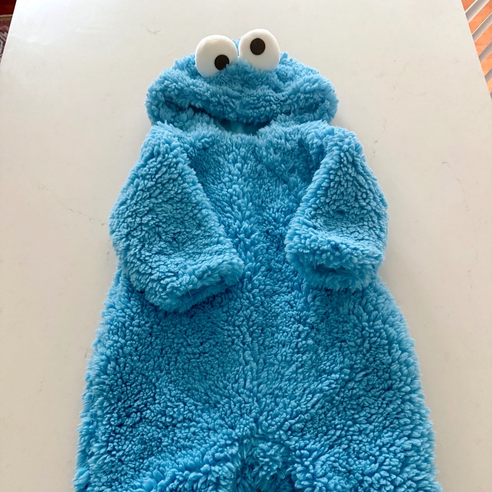 Pottery Barn Costume Cookie Monster 6-12 Months- Excellent Condition
